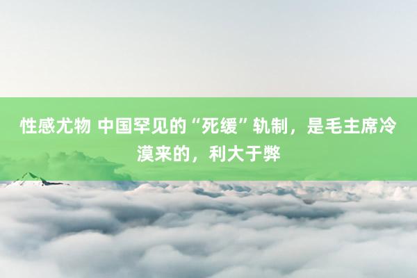 性感尤物 中国罕见的“死缓”轨制，是毛主席冷漠来的，利大于弊