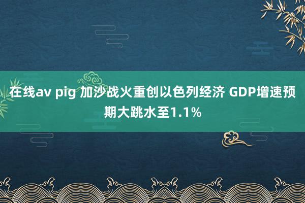 在线av pig 加沙战火重创以色列经济 GDP增速预期大跳水至1.1%