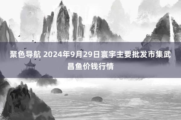 聚色导航 2024年9月29日寰宇主要批发市集武昌鱼价钱行情