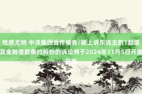 性感尤物 中洋集团当作被告/被上诉东谈主的1起波及金融借款条约纠纷的诉讼将于2024年11月5日开庭