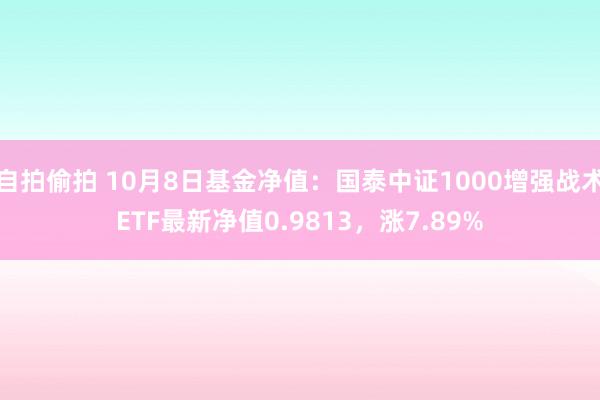 自拍偷拍 10月8日基金净值：国泰中证1000增强战术ETF最新净值0.9813，涨7.89%