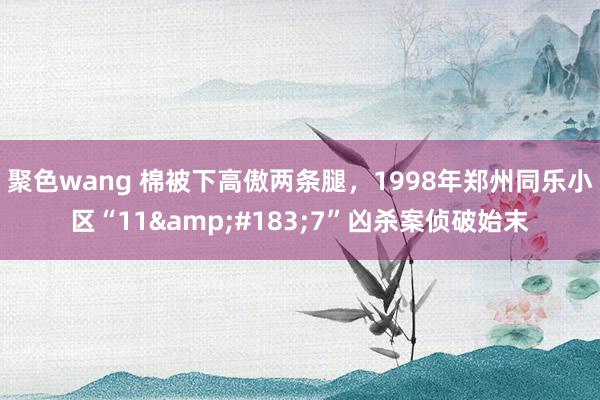 聚色wang 棉被下高傲两条腿，1998年郑州同乐小区“11&#183;7”凶杀案侦破始末