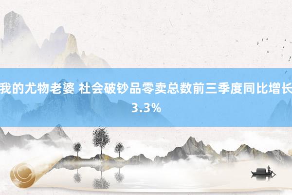 我的尤物老婆 社会破钞品零卖总数前三季度同比增长3.3%