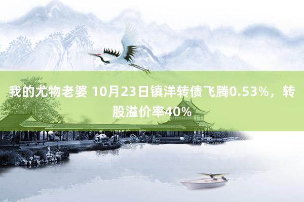 我的尤物老婆 10月23日镇洋转债飞腾0.53%，转股溢价率40%