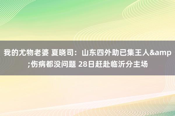 我的尤物老婆 夏晓司：山东四外助已集王人&伤病都没问题 28日赶赴临沂分主场