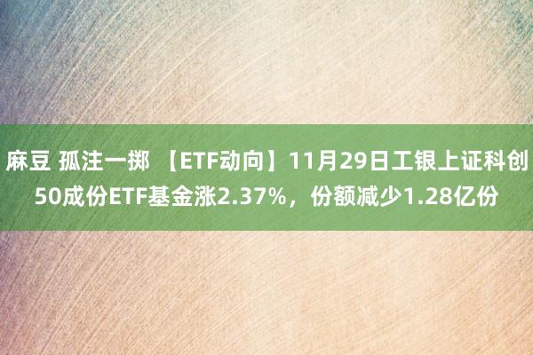 麻豆 孤注一掷 【ETF动向】11月29日工银上证科创50成份ETF基金涨2.37%，份额减少1.28亿份