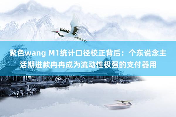 聚色wang M1统计口径校正背后：个东说念主活期进款冉冉成为流动性极强的支付器用