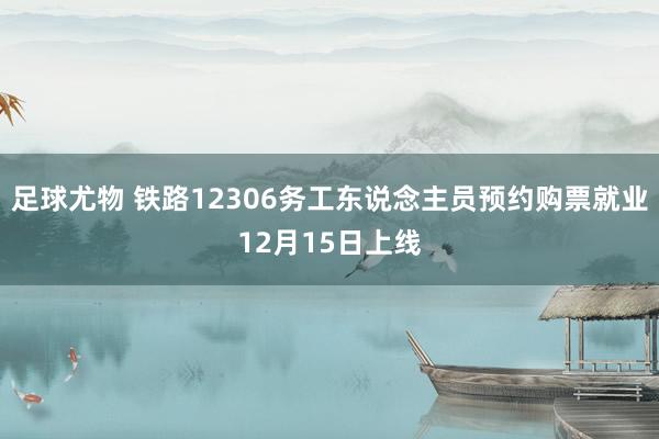 足球尤物 铁路12306务工东说念主员预约购票就业12月15日上线