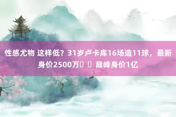 性感尤物 这样低？31岁卢卡库16场造11球，最新身价2500万⬇️巅峰身价1亿