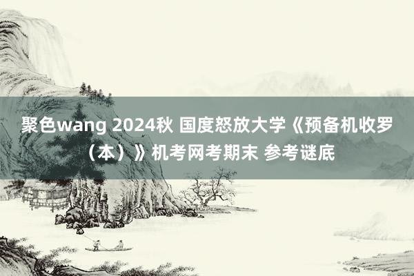 聚色wang 2024秋 国度怒放大学《预备机收罗（本）》机考网考期末 参考谜底