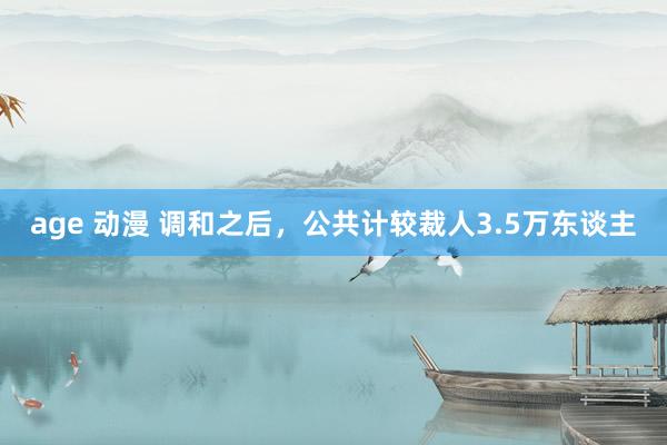 age 动漫 调和之后，公共计较裁人3.5万东谈主