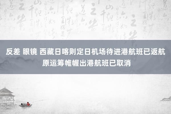 反差 眼镜 西藏日喀则定日机场待进港航班已返航 原运筹帷幄出港航班已取消